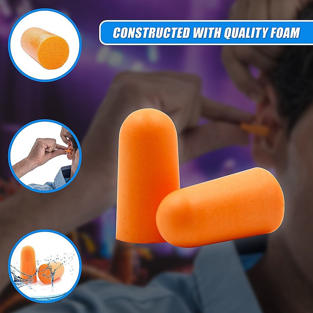 200 Pairs Disposable Foam Ear Plugs Noise Reducing Earplugs for Sleep Travel Work Study