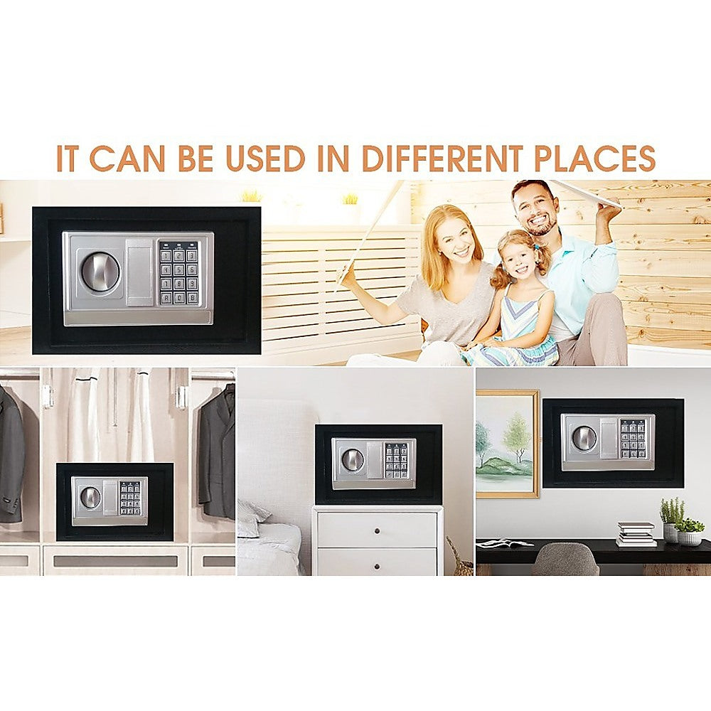 Electronic Digital Safe Security Box with Key Override Home - V63-840961
