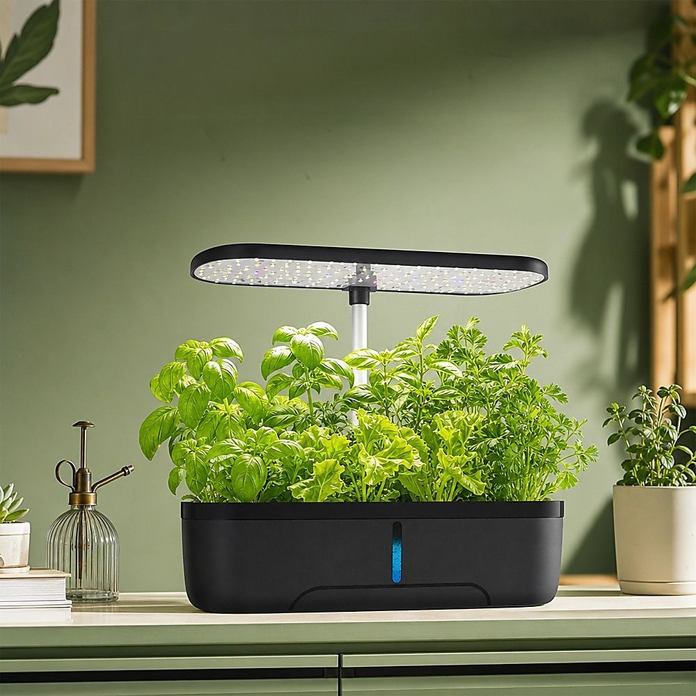 Hydroponics Growing System Indoor Germination Kit 12 Pods Home Gardening LED
