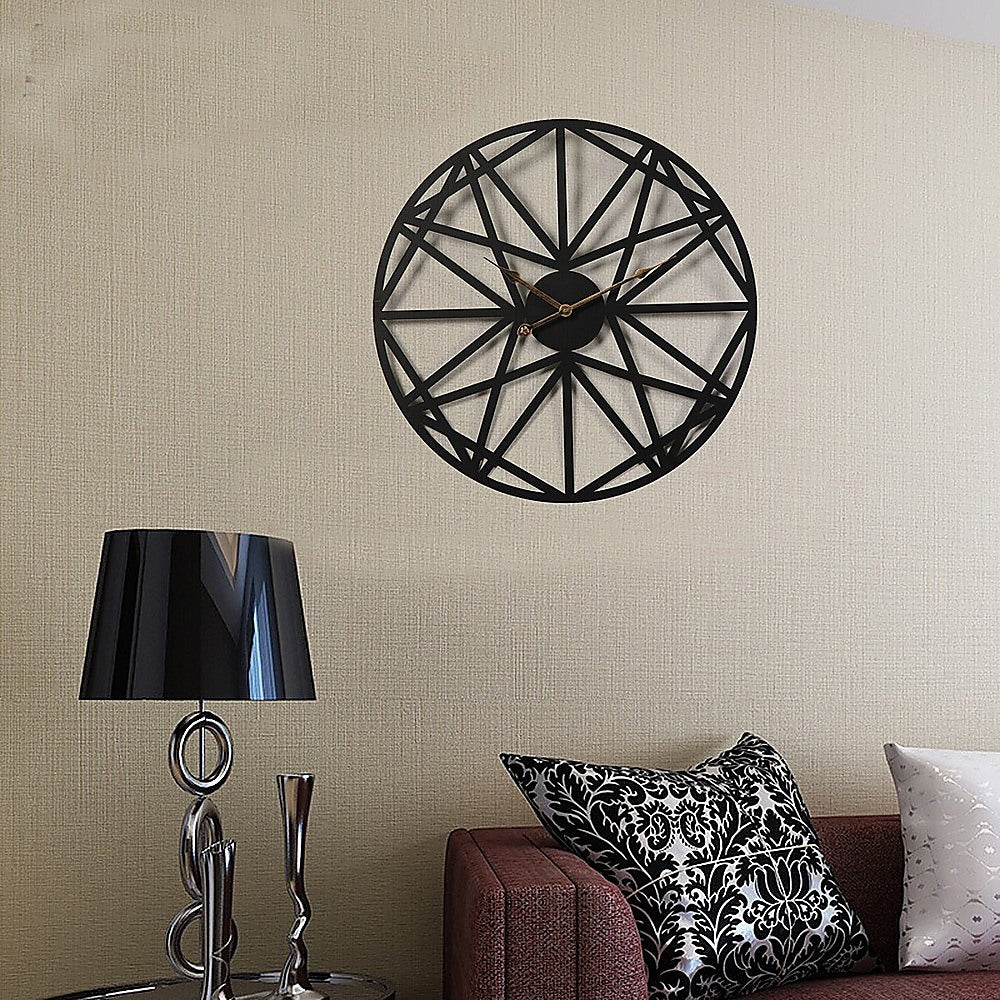 Large Metal Outdoor Wall Clock – Weather-Resistant for Garden and Home Decor