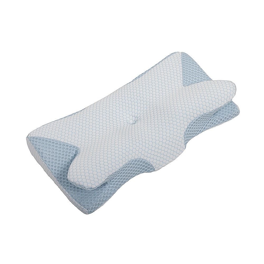 Memory Foam Contour Pillow with Dual Height Design & Washable Cover