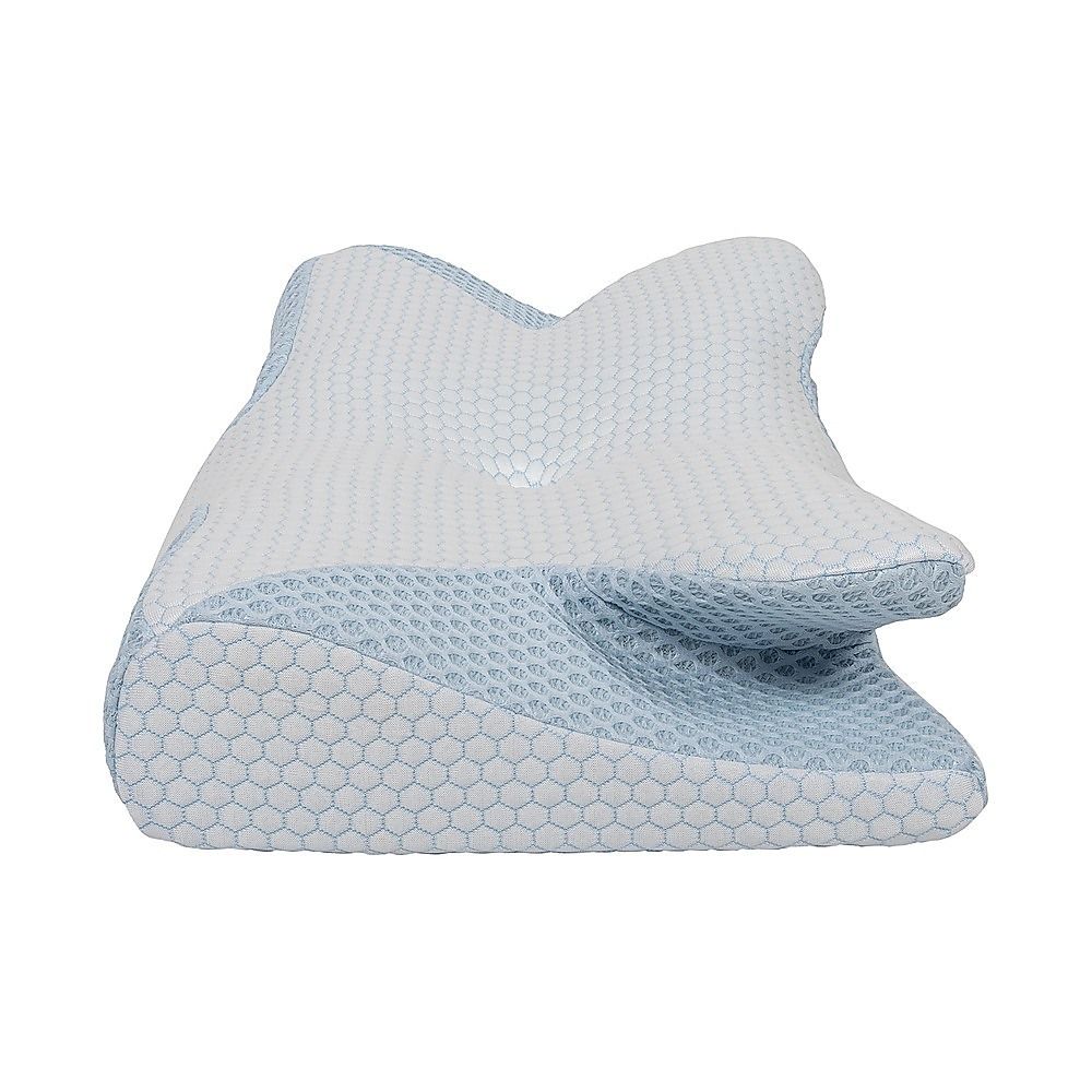 Memory Foam Contour Pillow with Dual Height Design & Washable Cover