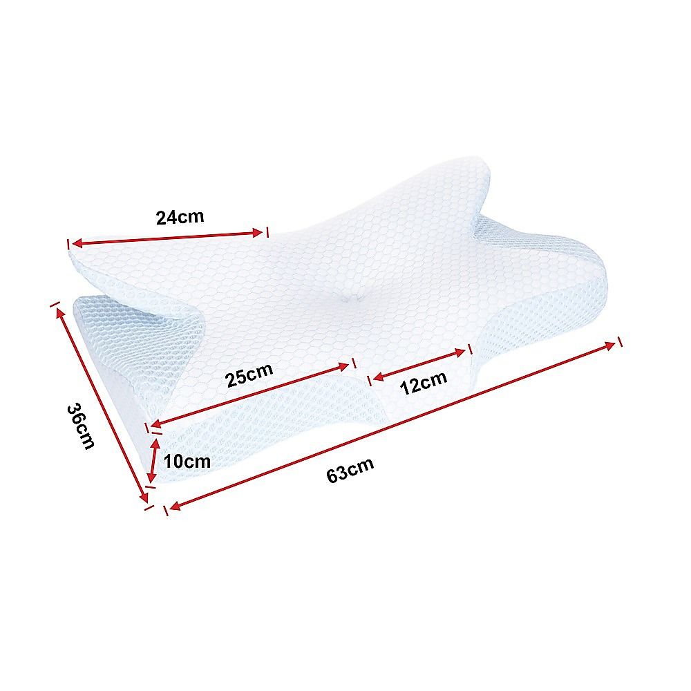 Memory Foam Contour Pillow with Breathable Washable Cover for Everyday Comfort