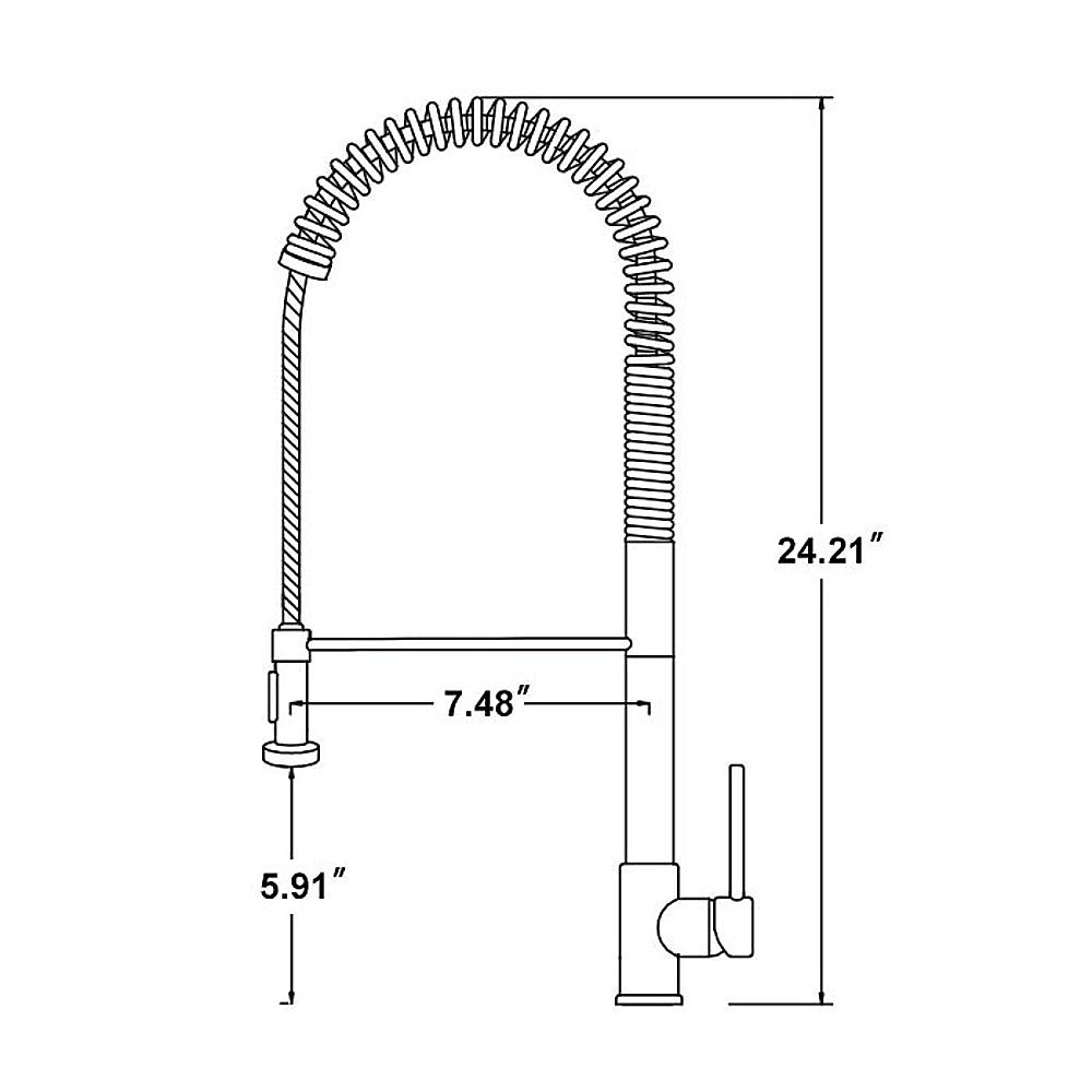 Basin Mixer Pull-Out Kitchen Tap Faucet Laundry Sink - V63-845911