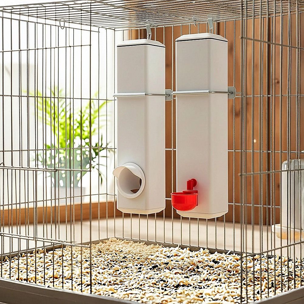 Chicken Bird Feeder Water Dispenser Automatic Waterer Poultry Food Drinker 4L