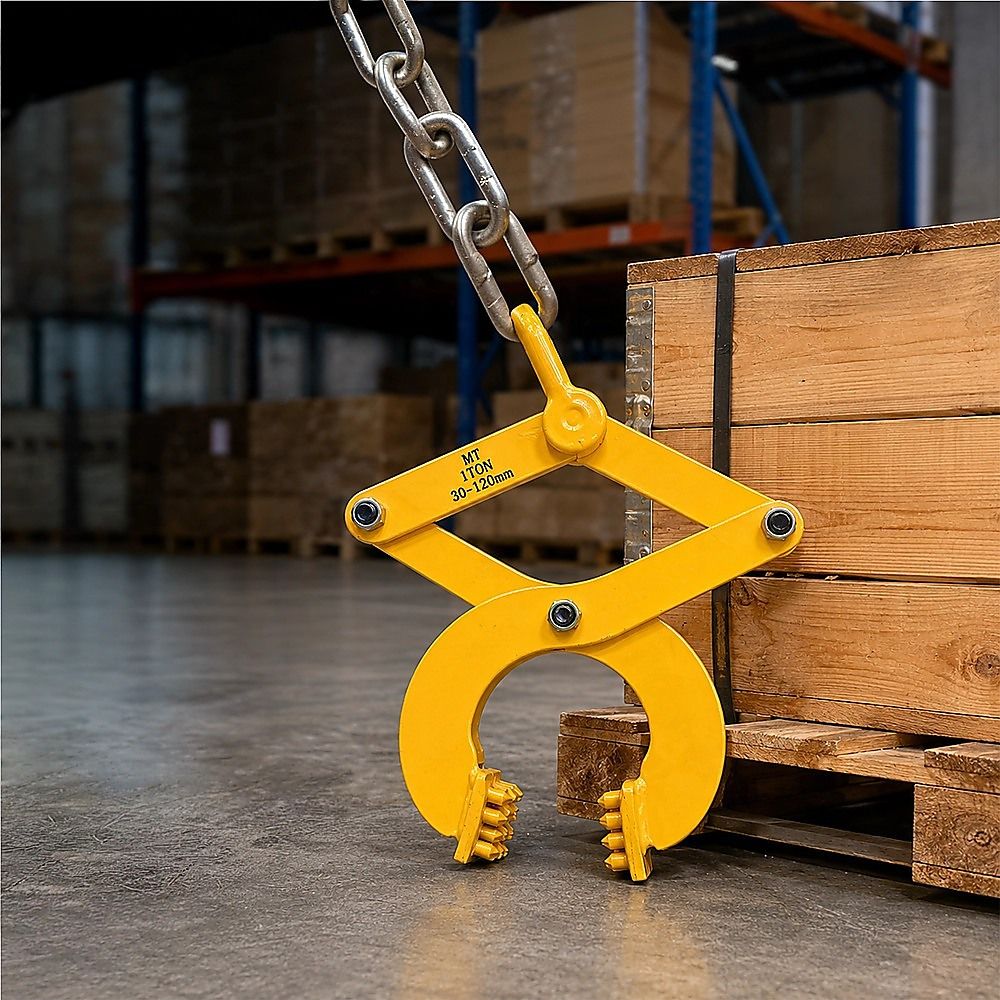 Steel Single Scissor Pallet Puller Clamp 1 Ton Capacity Pallet Grabber