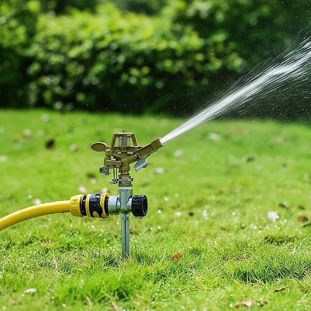 Easy to Install Irrigation Sprinkler 360 Degree Rotating Sprinkler Gun Zinc Alloy Adjustable Rocker Sprinkler
