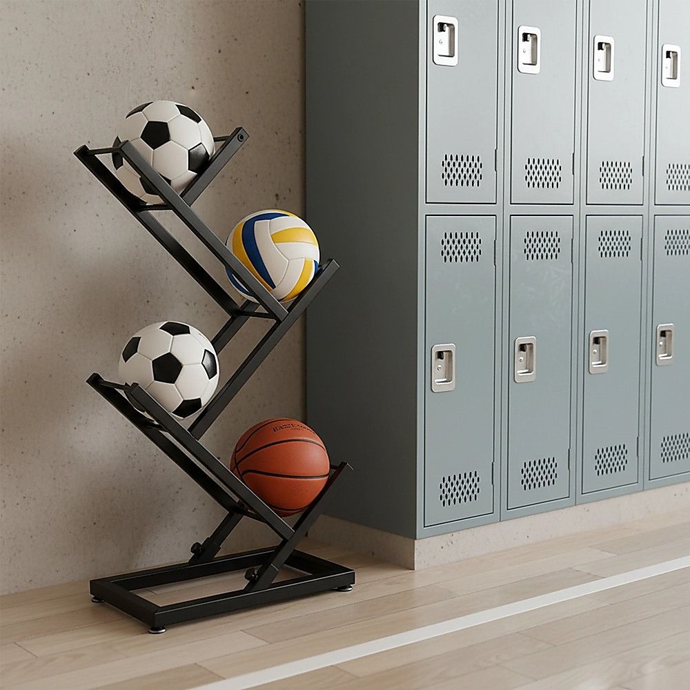 Ball Trolley Rack Display Stand For Basketball Football Storage - V63-920731