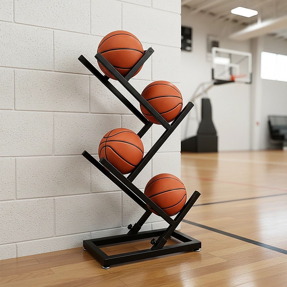Ball Trolley Rack Display Stand For Basketball Football Storage - V63-920731