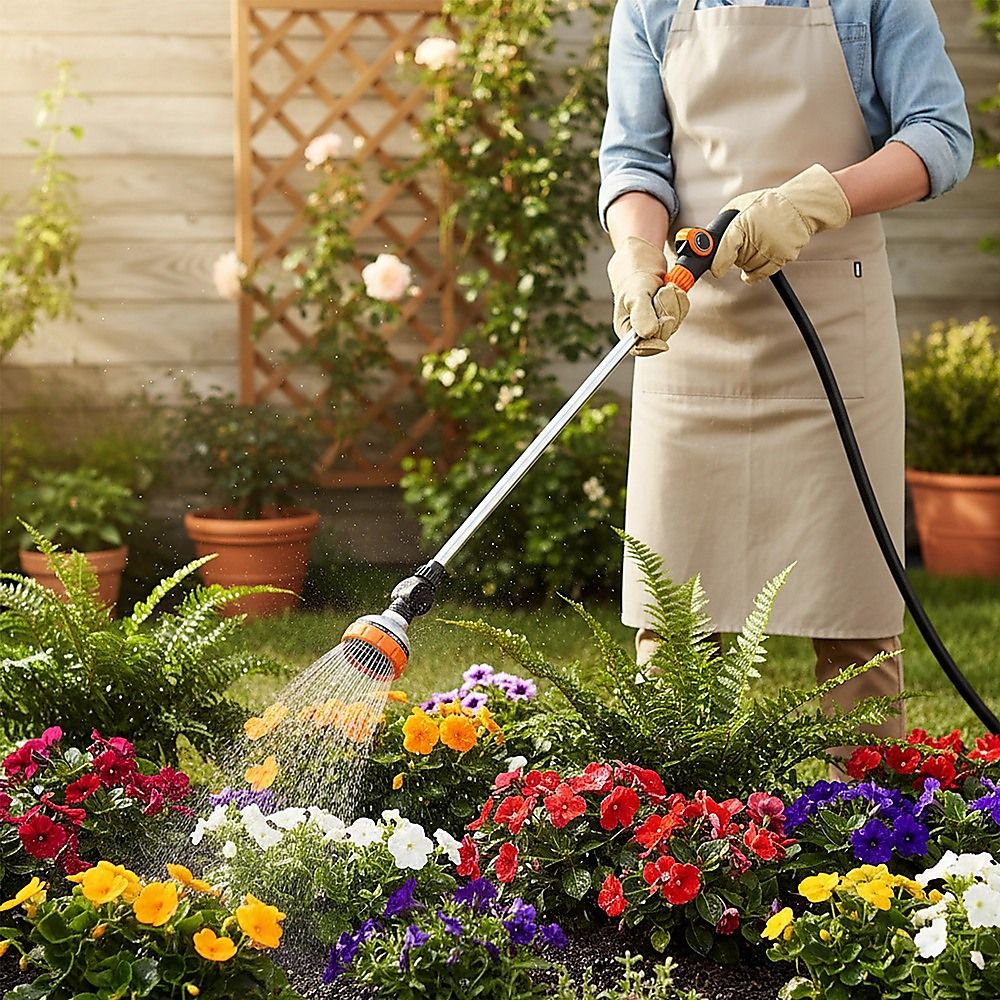 Garden Hose Lance Spray Long Reach 90cm Multi-Gun Hanging