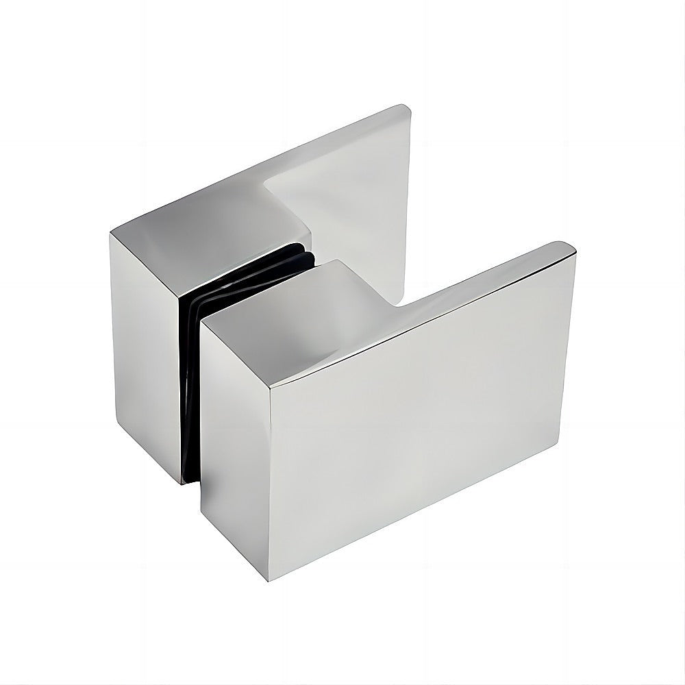 Brass Shower Door Square Double Pull Handle in Chrome