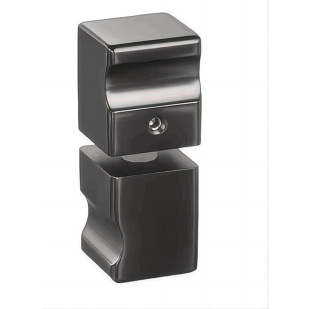 Brass Shower Door Square Knob Handle in Gunmetal