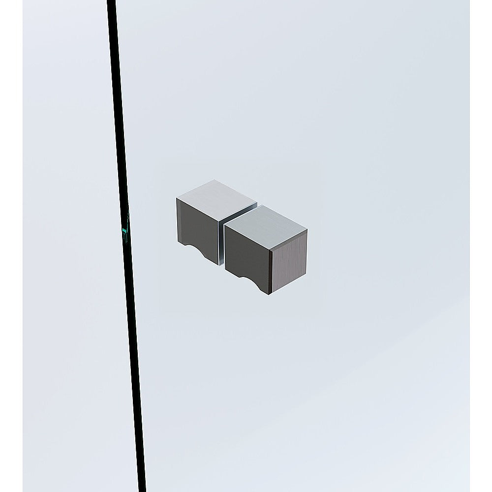 Brass Shower Door Square Knob Handle in Gunmetal