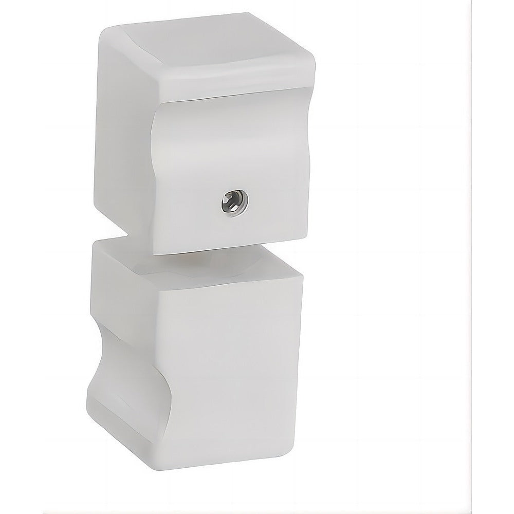 Brass Shower Door Square Knob Handle in White