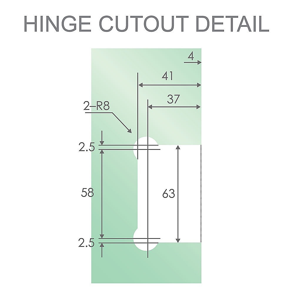 90 Degree Brass Glass Shower Door L-Hinge in Gold