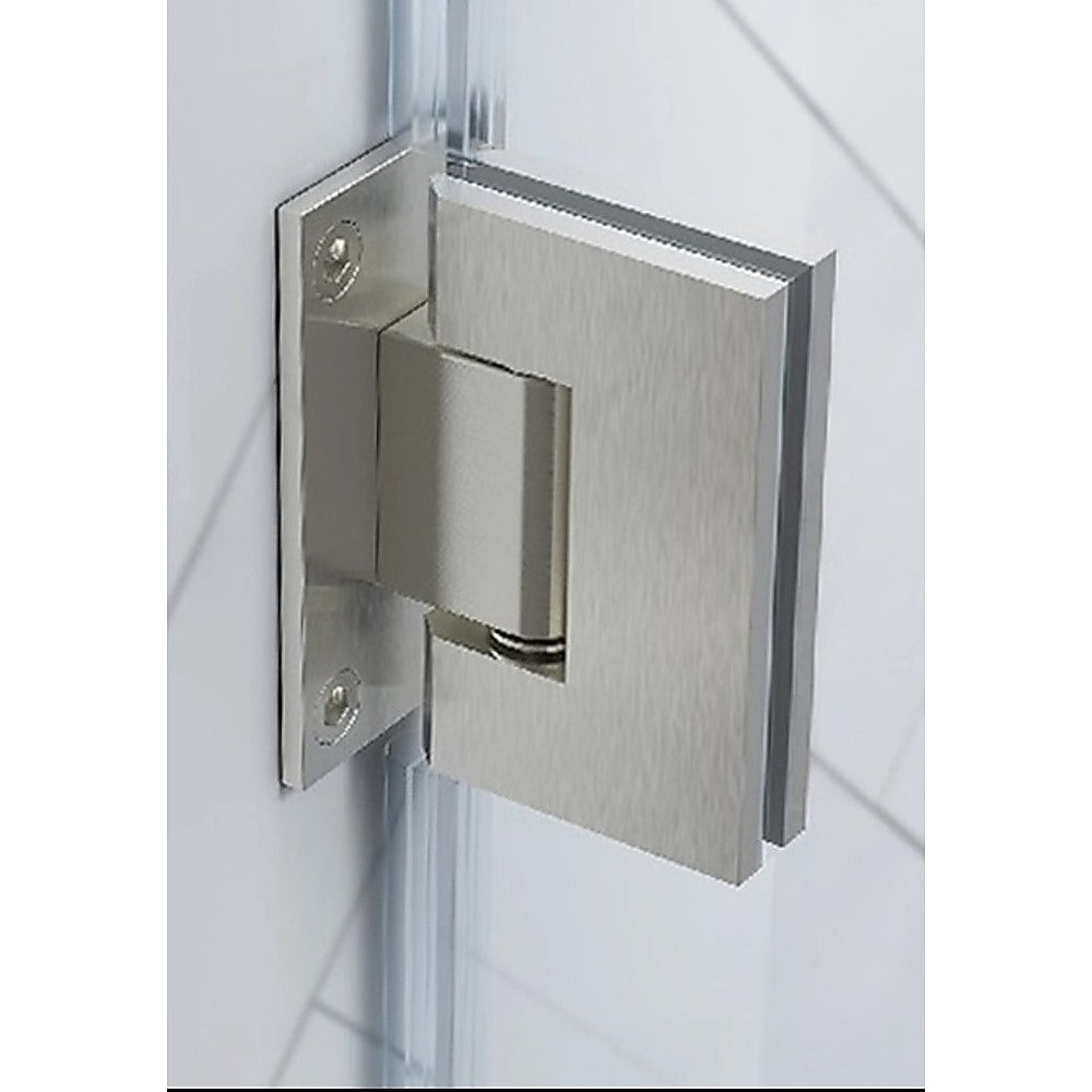 90 Degree Stainless steel Glass Shower Door L-Hinge in Nickel