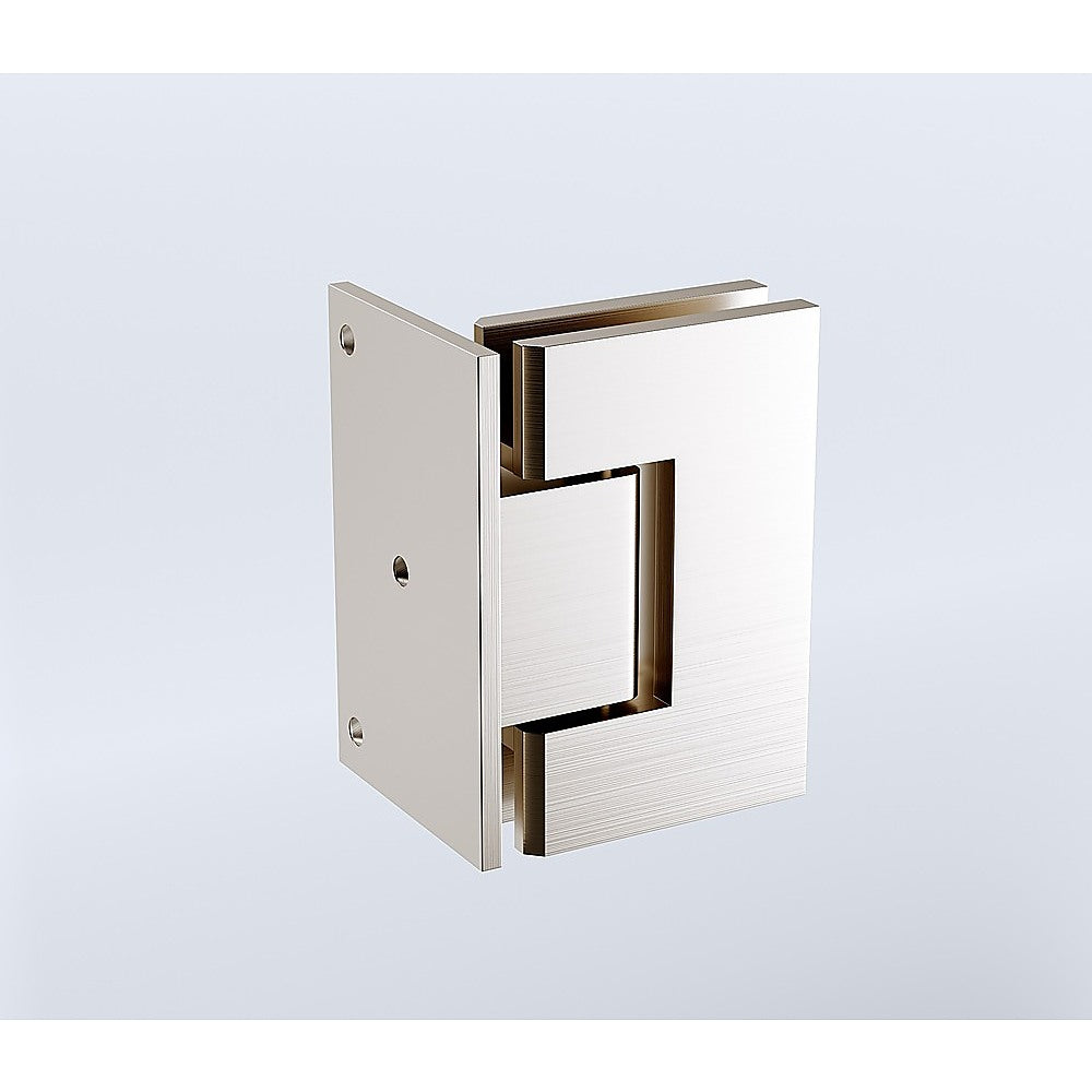 90 Degree Stainless steel Glass Shower Door L-Hinge in Nickel