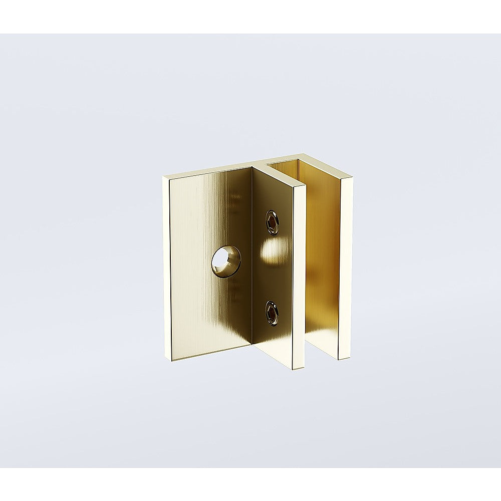 Glass-to-wall/floor Shower Screen F-Brackets in Gold