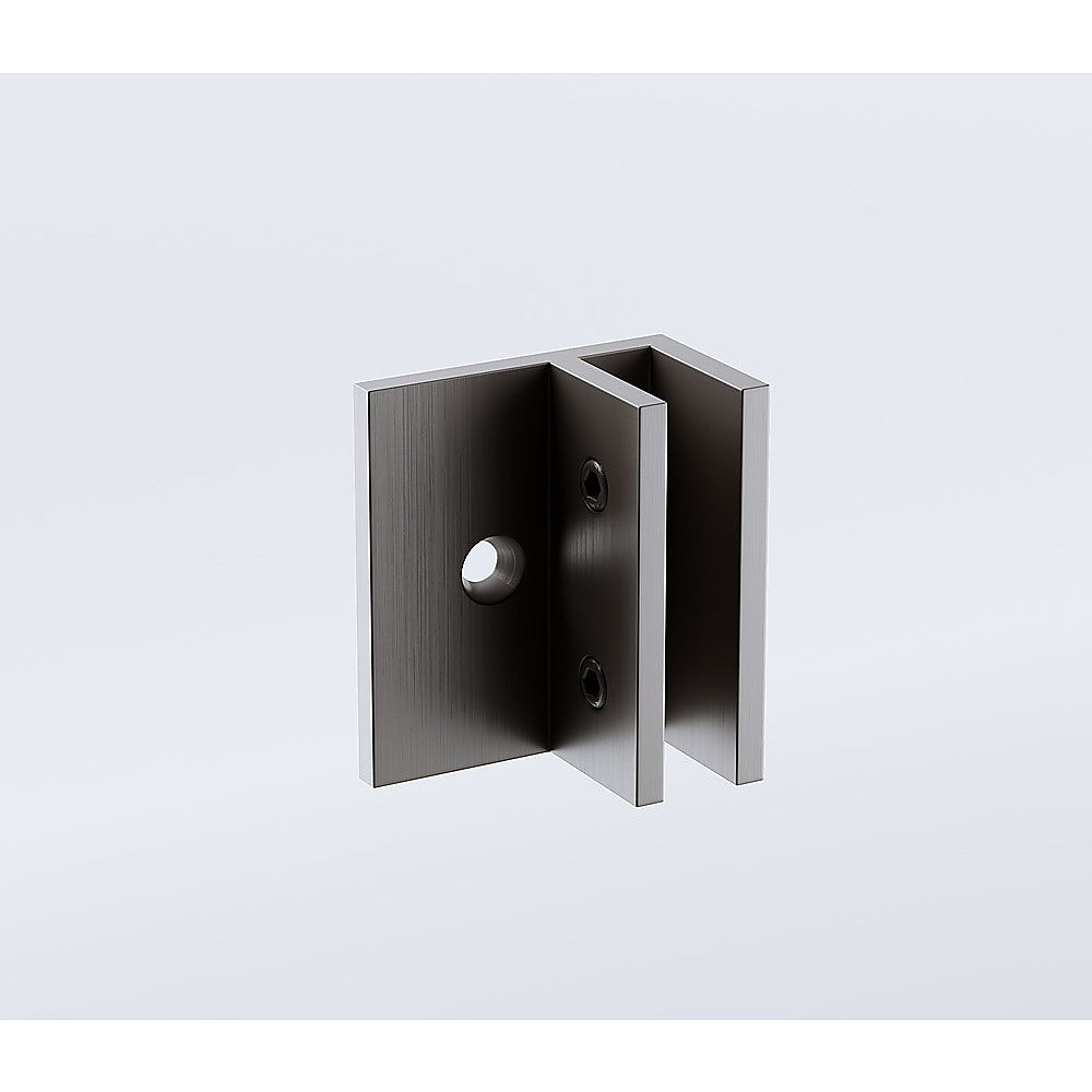 Glass-to-wall/floor Shower Screen F-Brackets in Gunmetal