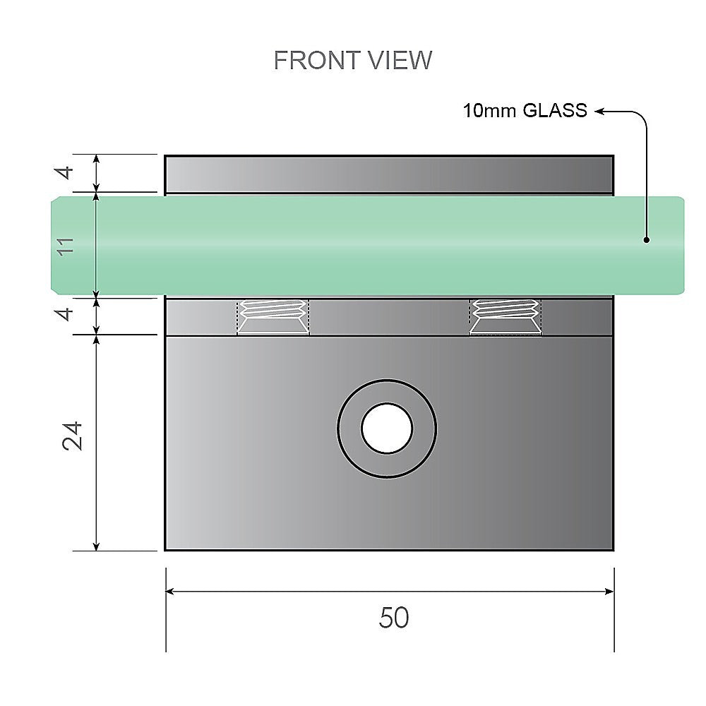 Glass-to-wall/floor Shower Screen F-Brackets in Nickel