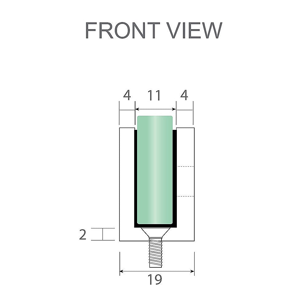 Glass-to-wall/floor Shower Screen U-Brackets in Chrome