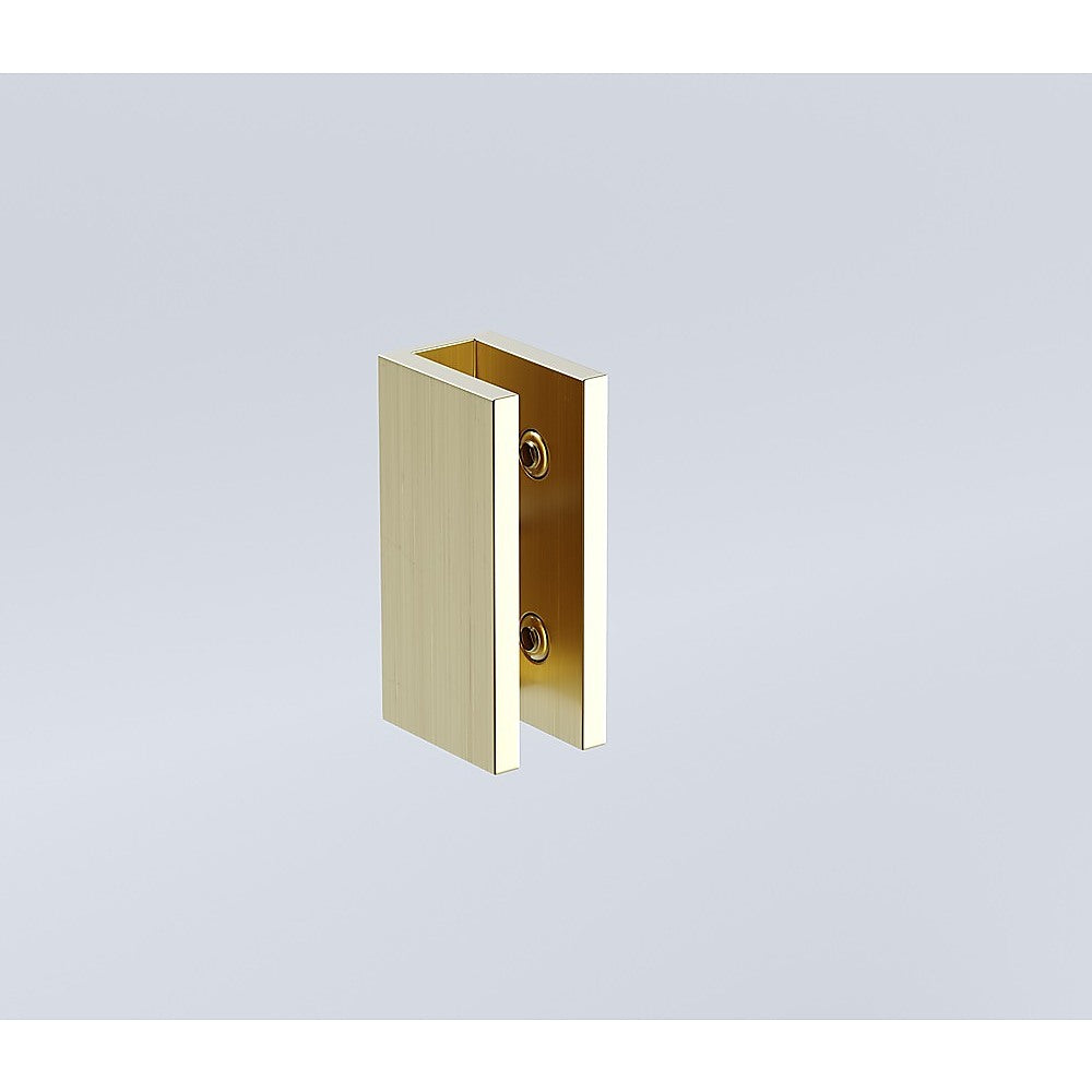 Glass-to-wall/floor Shower Screen U-Brackets in Gold
