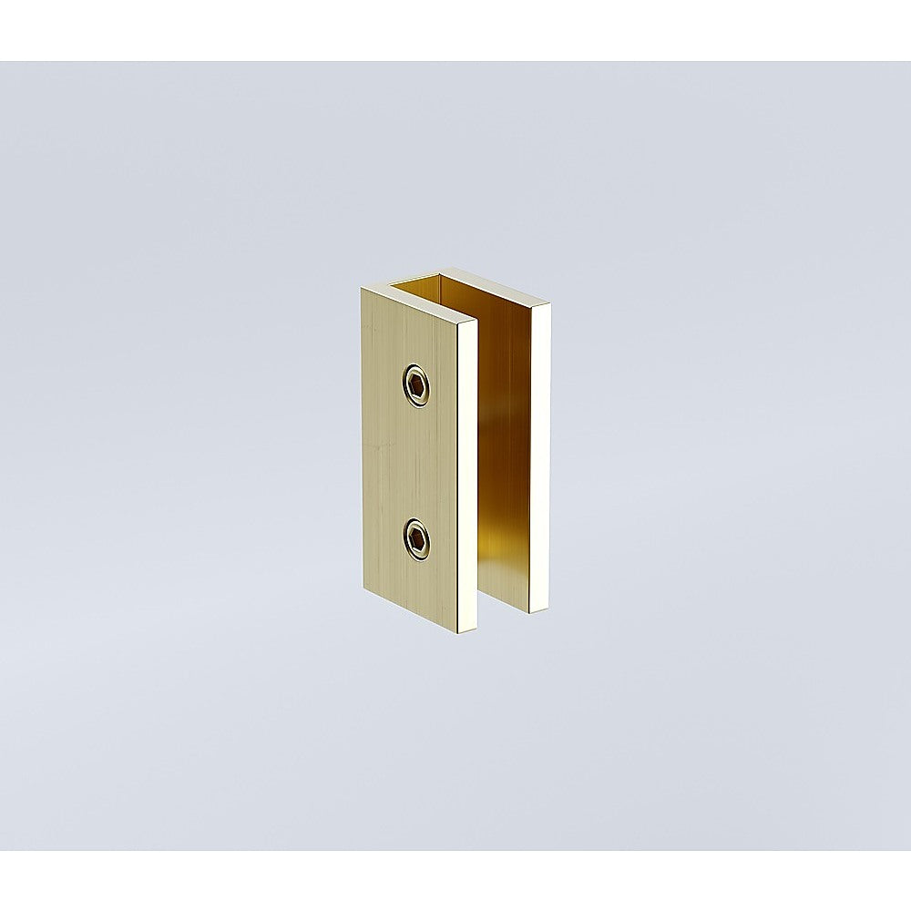 Glass-to-wall/floor Shower Screen U-Brackets in Gold