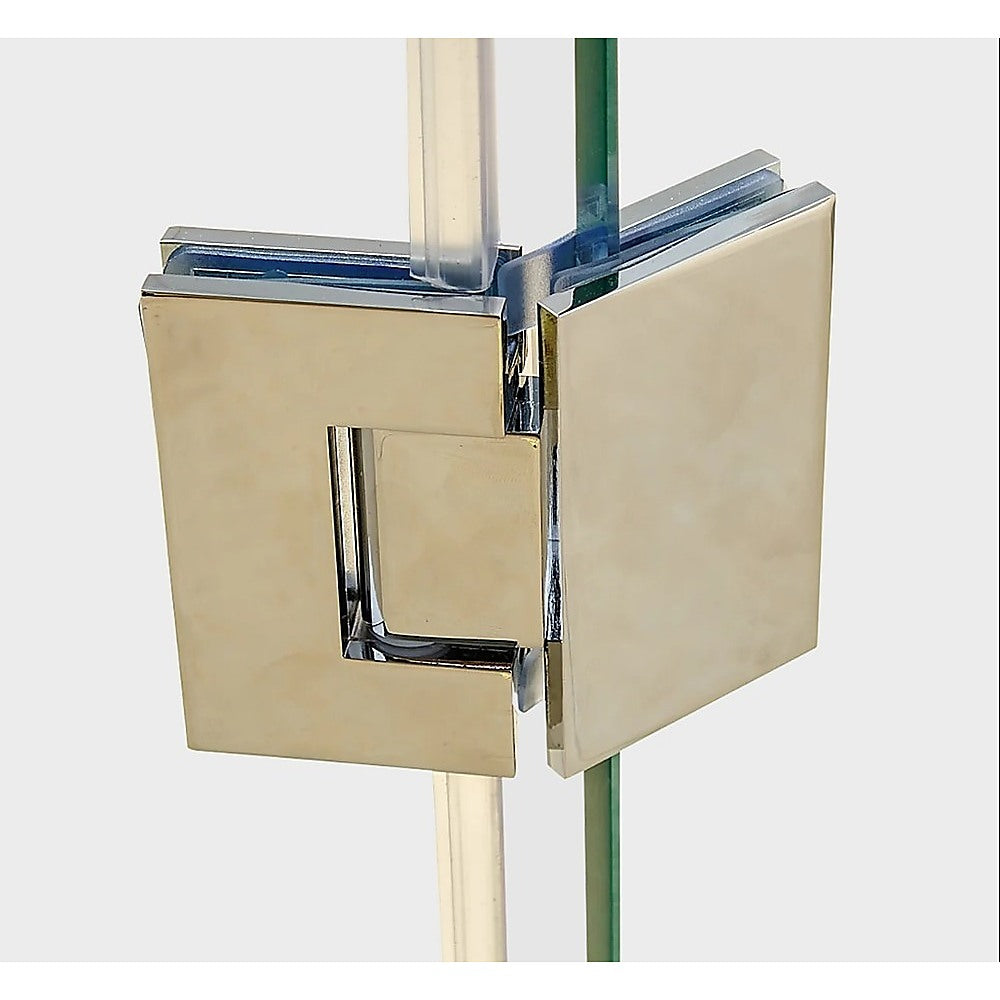 135 Degree Glass to Glass Stainless steel Square Shower Hinge in White
