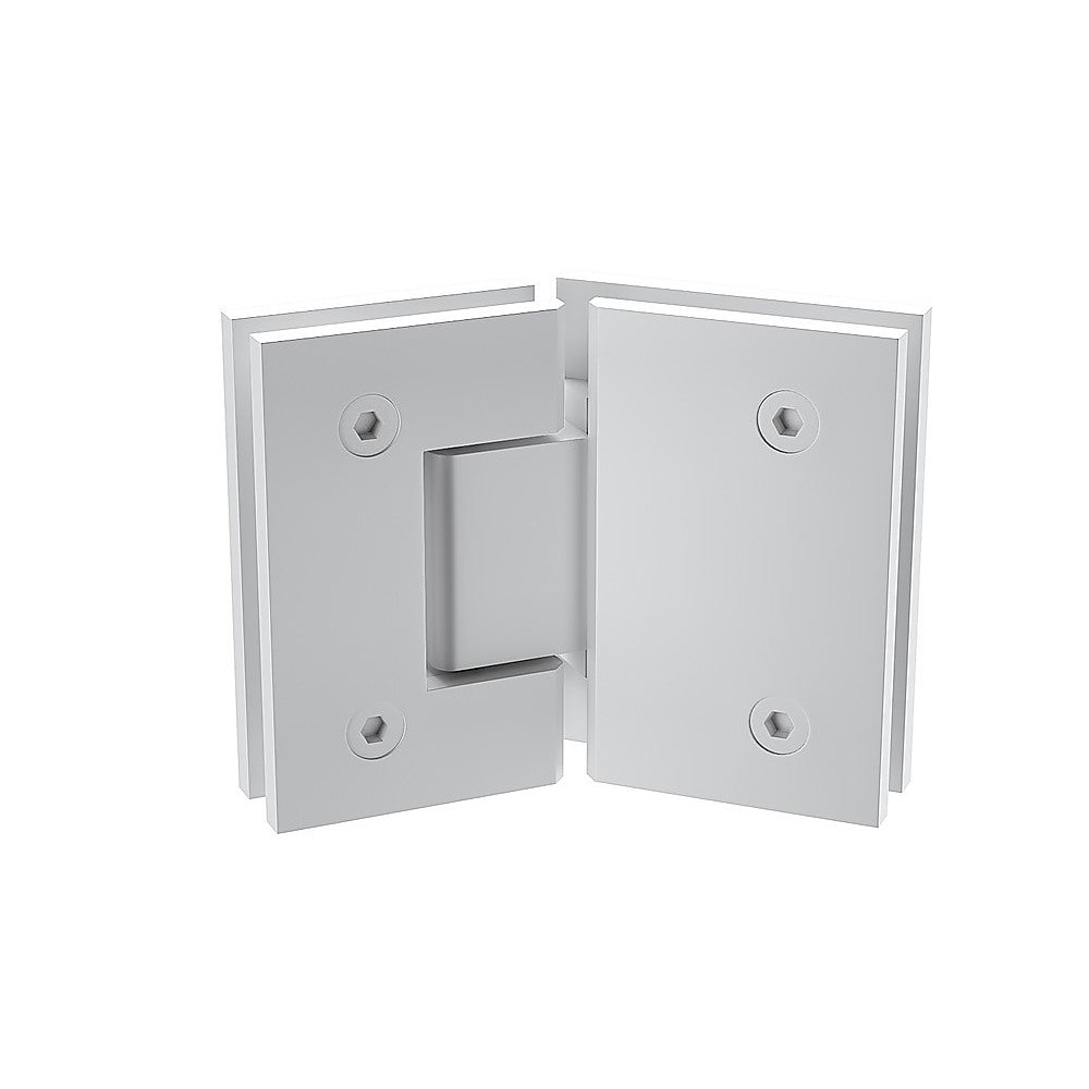 135 Degree Glass to Glass Stainless steel Square Shower Hinge in White