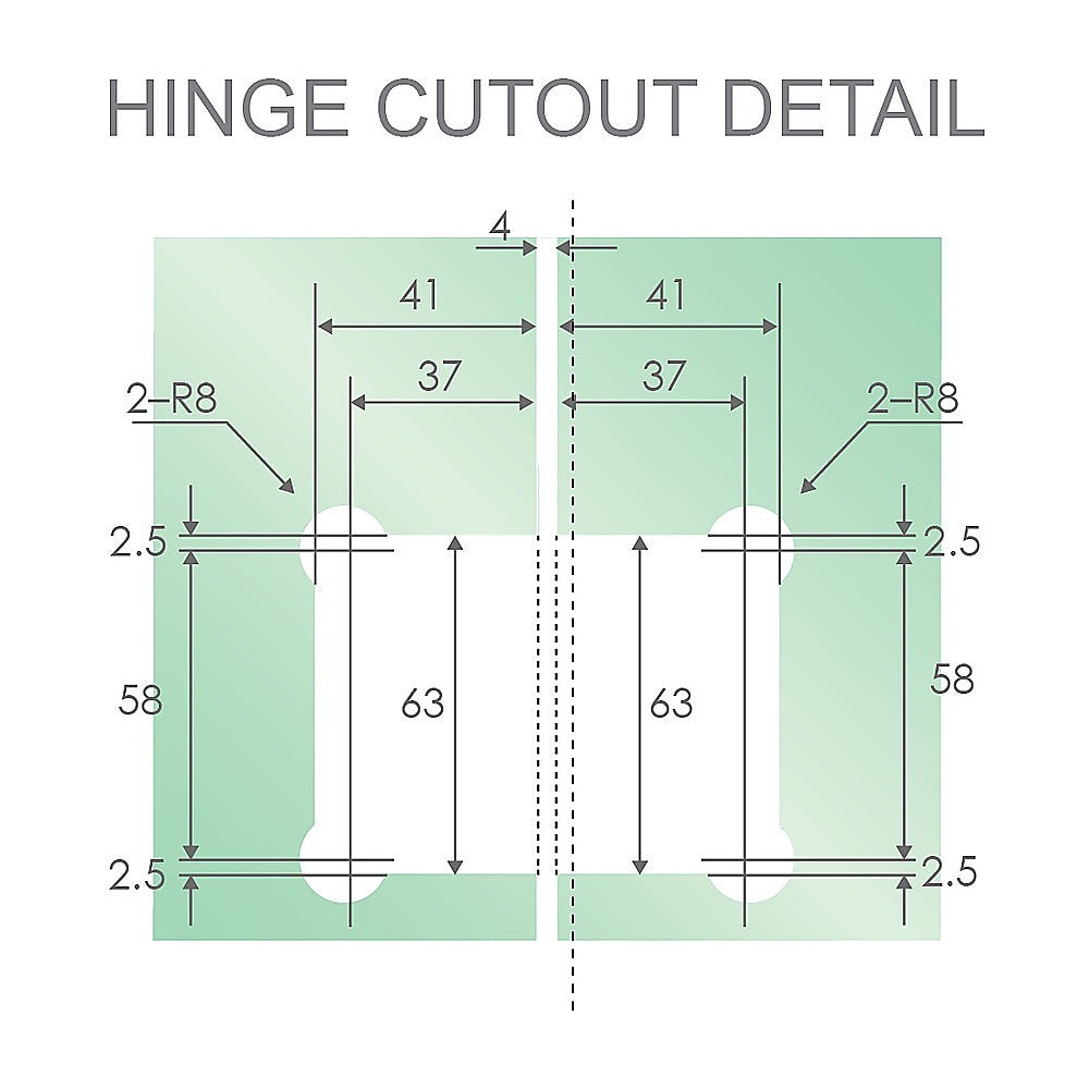 135 Degree Glass to Glass Stainless steel Square Shower Hinge in White