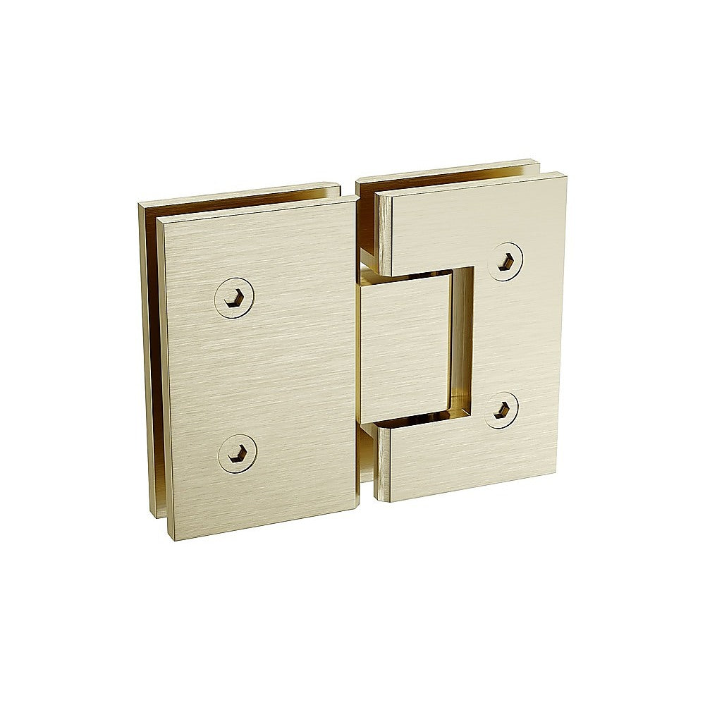 180 Degree Brass Glass to Glass Shower Door Hinge in Gold