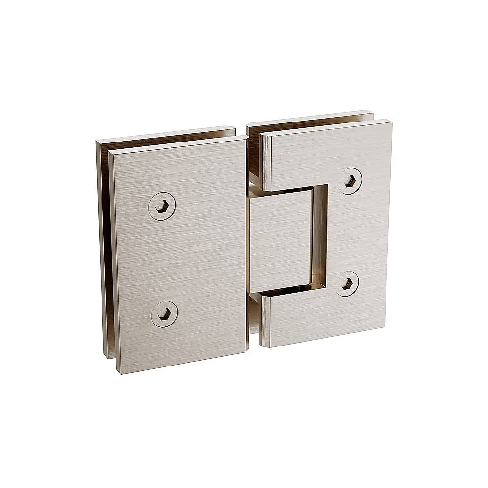 180 Degree Stainless steel Glass to Glass Shower Door Hinge in Nickel