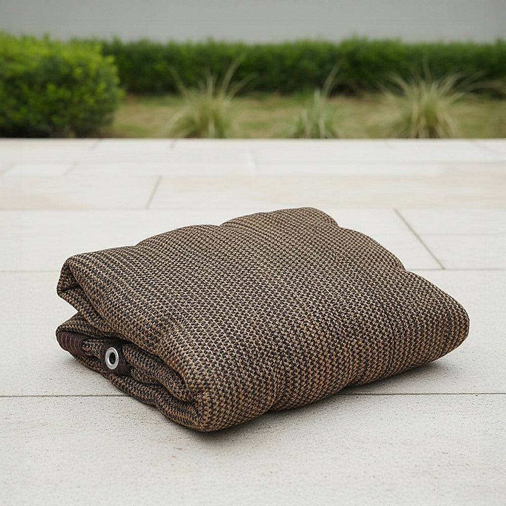 20m x 2m Fence Windscreen Privacy Screen Shade Cover Coffee Fabric Mesh Garden