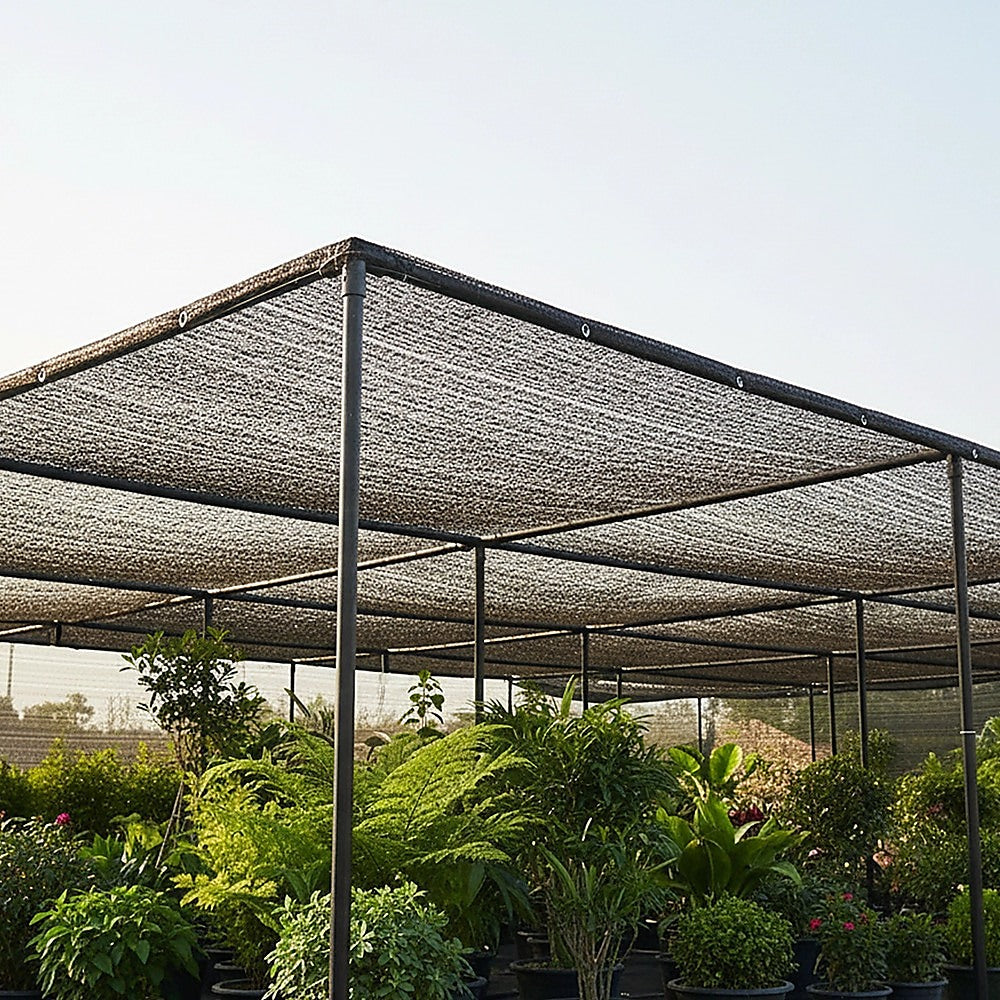 20m x 2m Fence Windscreen Privacy Screen Shade Cover Coffee Fabric Mesh Garden