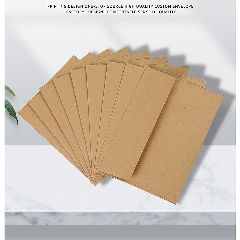50 x Brown Kraft Envelopes for Wedding Cards Rustic Invitation Mailing Envelopes for Special Events