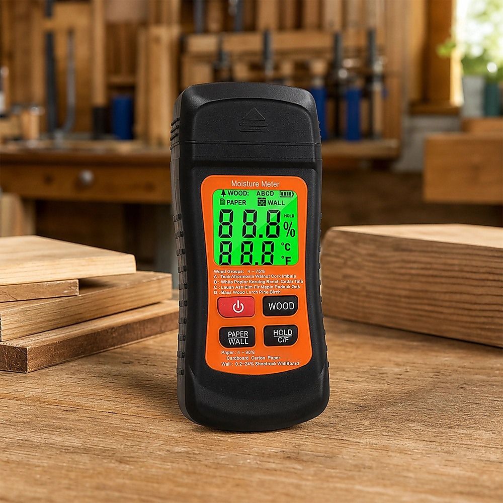 Moisture Meter Wood Masonry Wall & Other Materials Damp Meter Detector