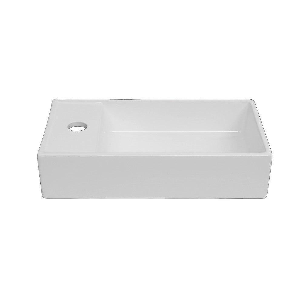 Small Compact Bathroom Cloakroom Hand Wash Basin Sink Ceramic Wall Hung