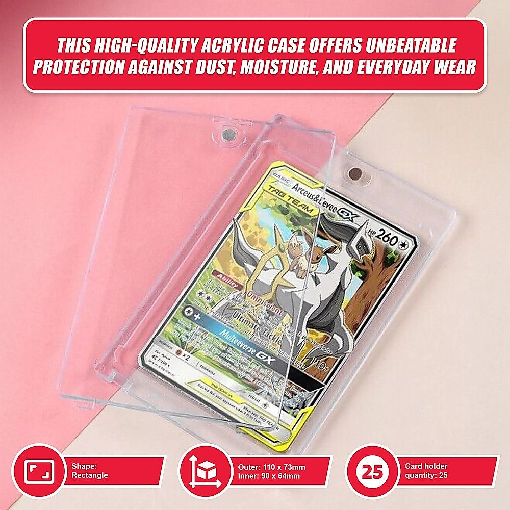25 Pack Magnetic Card Holder For 35PT Trading Sports Cards