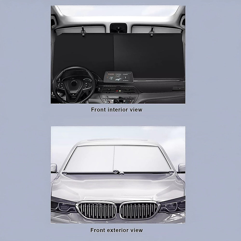Retractable Sunshade for Car Windshield – UV Protection Window Cover