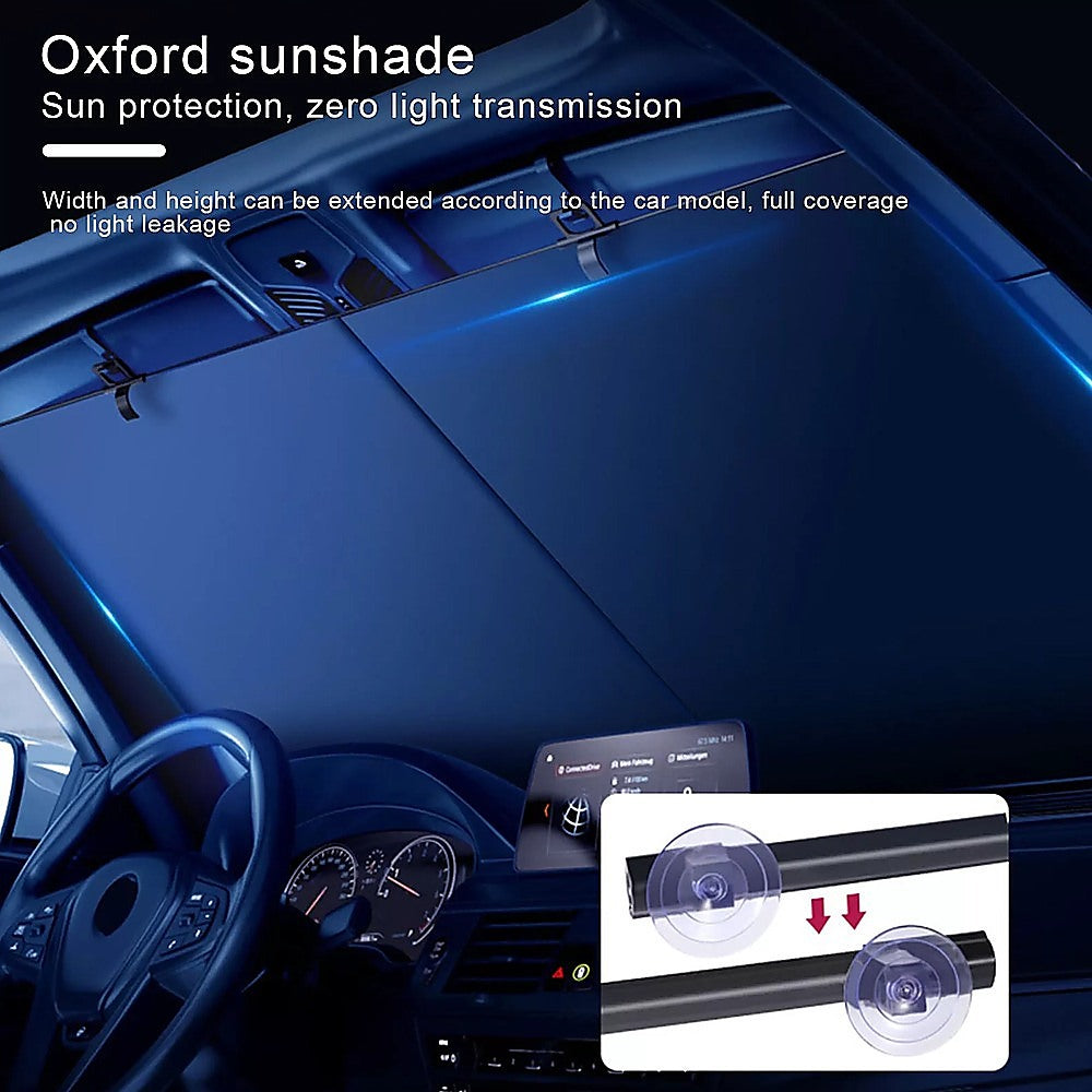 Retractable Sunshade for Car Windshield – UV Protection Window Cover