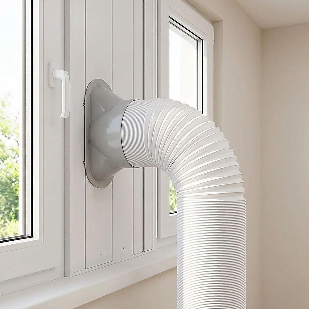 Portable Air Conditioner Window Kit – Exhaust Hose Adaptor Pipe & Slide Plate