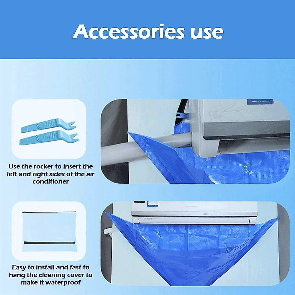 Waterproof AC Cleaning Cover Bag Kit – Leakproof Wash Bag for Wall Units