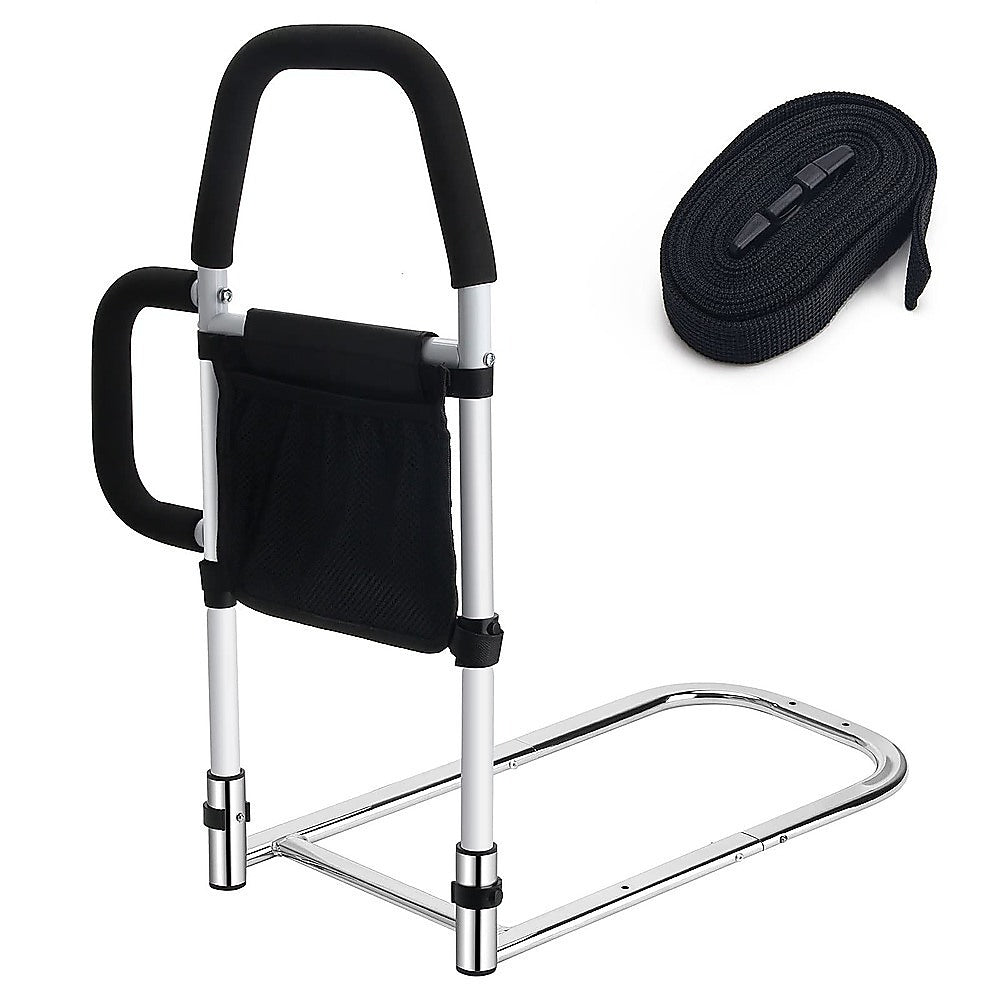 Adjustable Bed Rail – Bedside Handle with Storage Pocket & Safety Strap