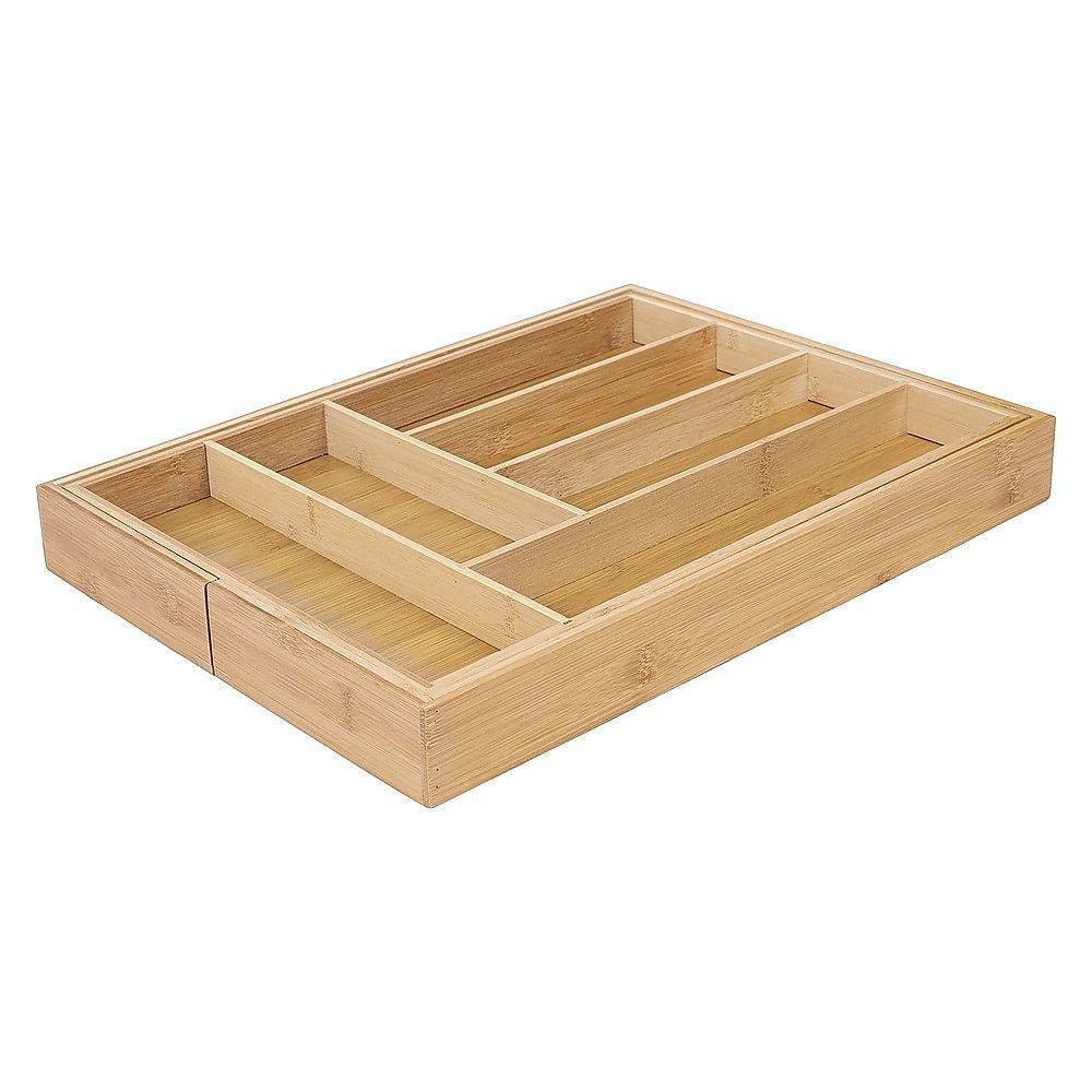 Extendable Cutlery Tray Drawer Organiser – 6 to 8 Compartment Kitchen Utensil Storage Solution