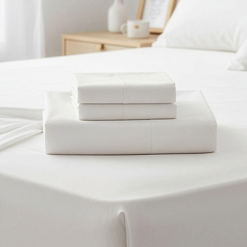 King Bed Sheet Set – 1800 Series Microfiber, Deep Pocket, Soft & Breathable, White