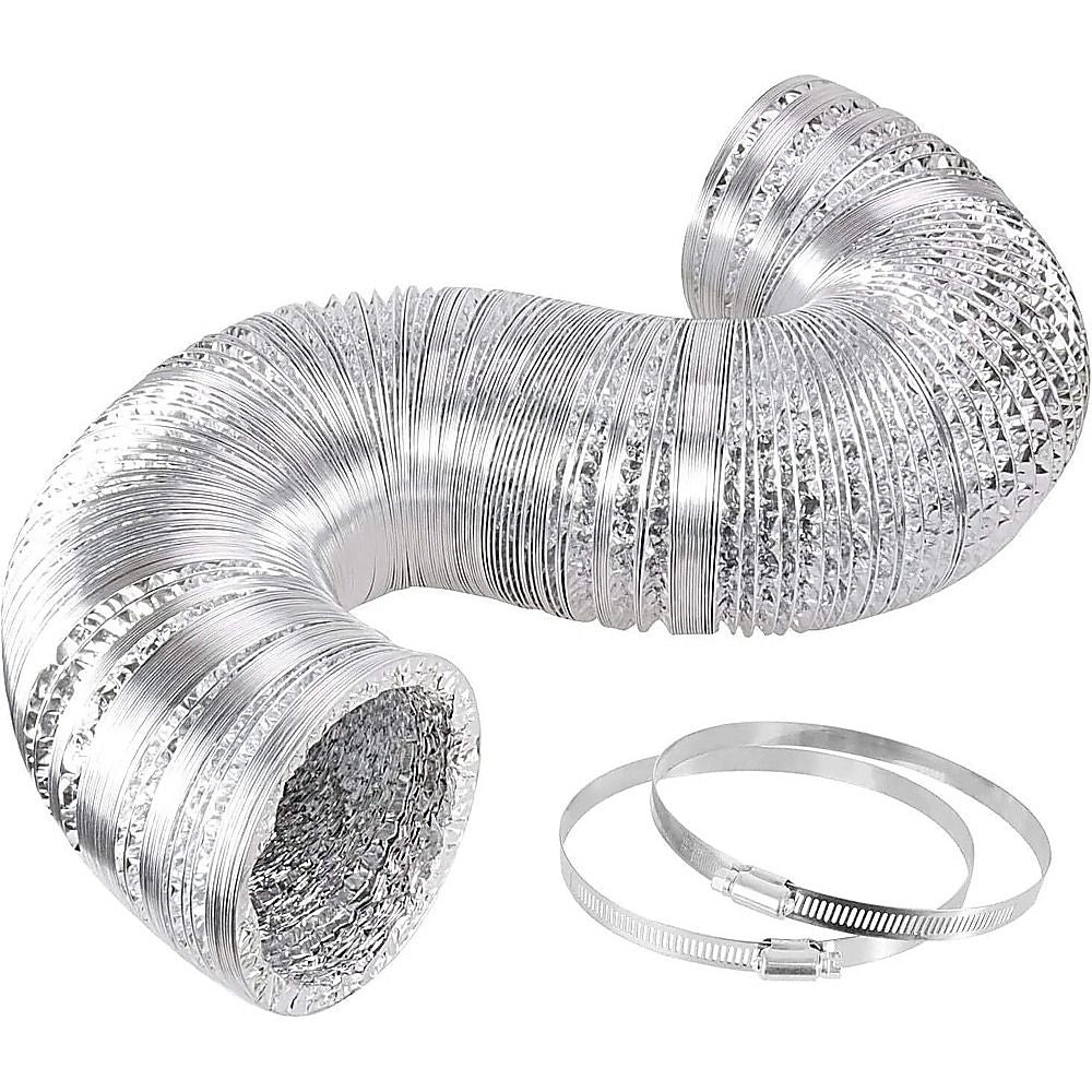 10.5cm x 7.6m Flexible Aluminium Air Duct – Dryer & HVAC Vent Hose