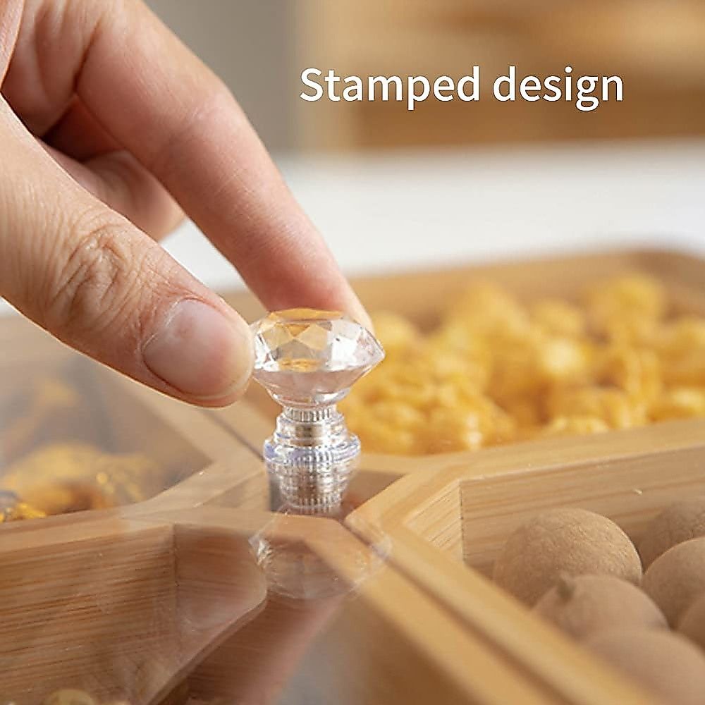 Square Bamboo Snack Serving Tray – Eco-Friendly Platter for Fruit, Cheese & Appetisers