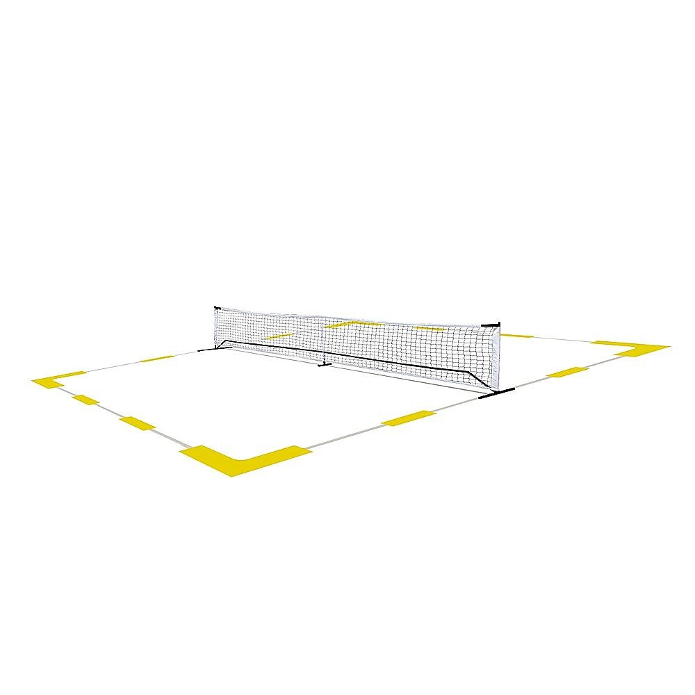 Portable 6.7m Pickleball Net Set – Heavy Duty Metal Frame with Wheels