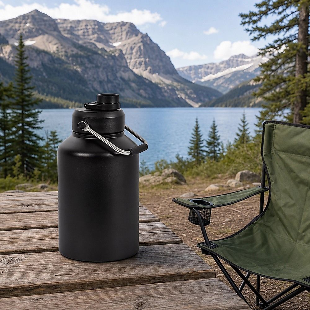 3.8L Double Wall Insulated Stainless Steel Water Bottle – Large Hot & Cold Drink Jug