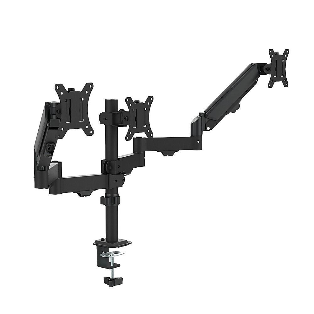 Triple Monitor Mount Stand – Desk Clamp with 3 Adjustable Arms - V63-954151